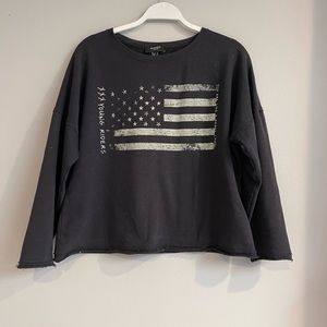 Mango Blue Sweatshirt in excellent condition